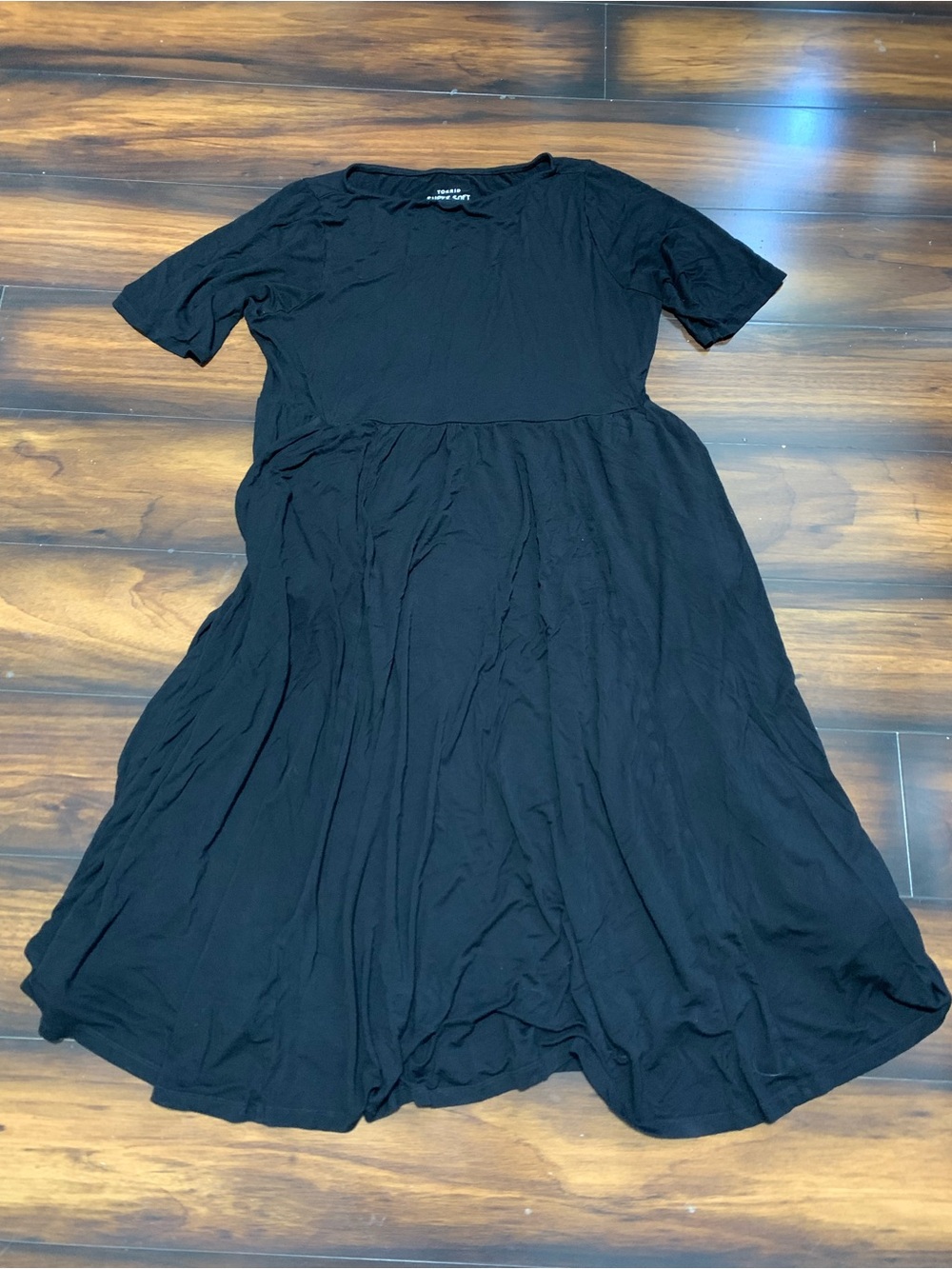 Torrid plus size 1 black soft flowy pocket short sleeve dress 844